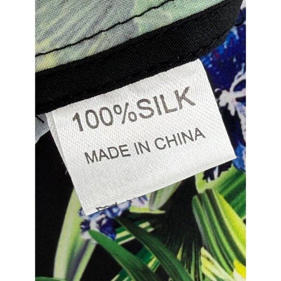 Vtg Y2K Wielisa 100% Silk Floral Button Down L/S Blouse | Quiet Luxury Resort XS - Picture 14 of 16